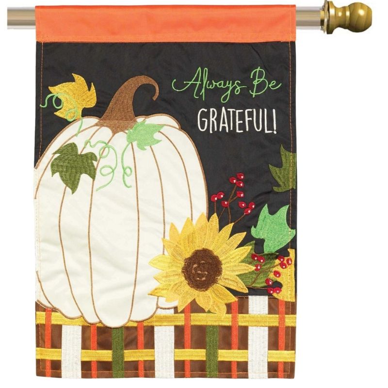 Pumpkin Be Grateful House Flag